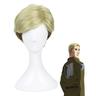 RUIMING Erwin Smith WigAttack on Titan Cosplay Costume Light Golden Gradient Short HairGoldbrown Halloween Wig