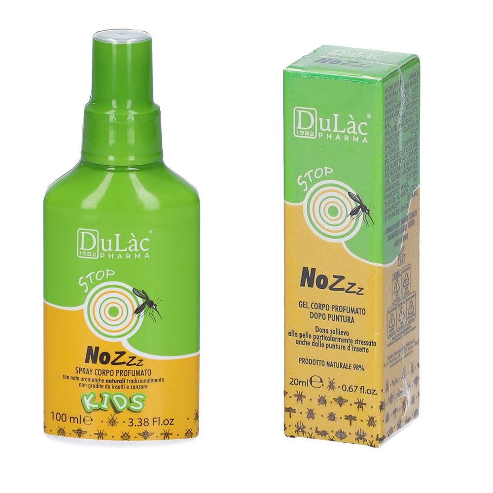 Dulàc NoZzz Spray Kids Corpo per Bambini + Gel Dopopuntura Roll-On 1 p