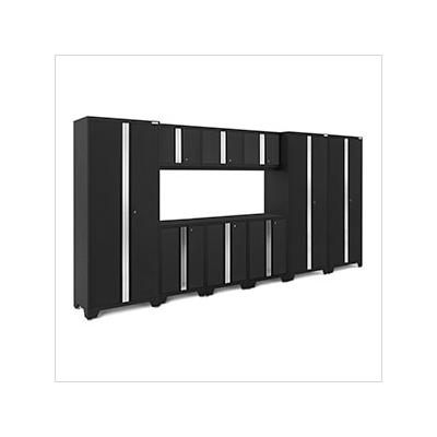 NewAge Garage Cabinets BOLD Series Black 9-Piece Set (No Countertop)