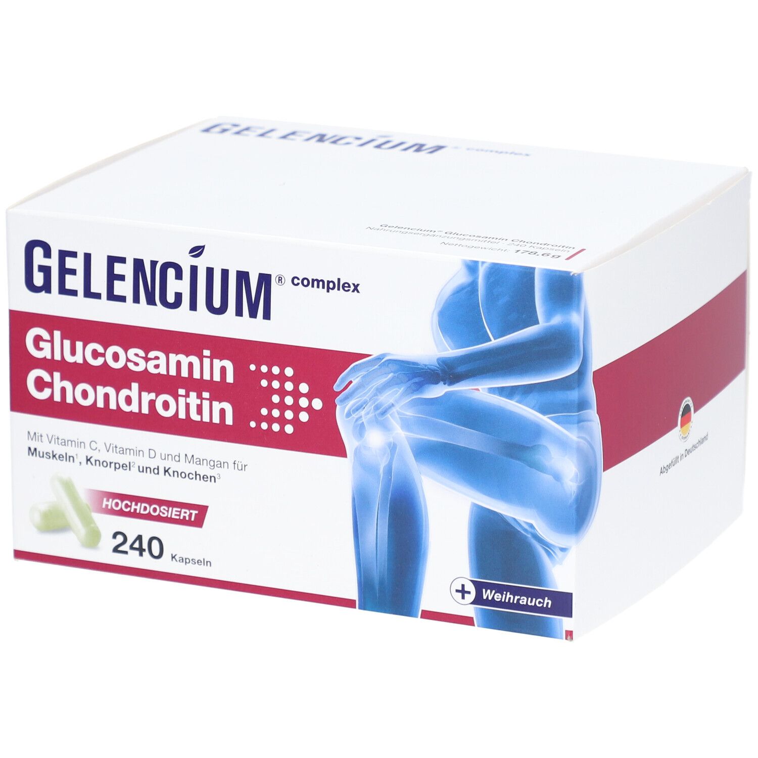 Gelencium Glucosamin Chondroitin hochdos.Vit C Kps 240 St Kapseln Image