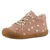 Lauflernschuh NATURINO "COCOON", Kinder, Gr. 25, rosa (rosa, herzchen), Veloursleder, Glitzer, casual, Schuhe, Barfußschuh mit Wechselfußbett, Größenschablone zum Download