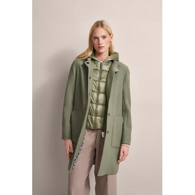 Kurzmantel BUGATTI, Damen, Gr. 40, grün (oliv), 100% Wolle, unifarben, casual, regular fit, Langarm normaler Saum, Mäntel, mit Materialmix Image