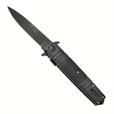 TEMU 1 Handed Quick Opening Folding Knife - Suitable For Tactics, Survival, Hunting, And Edc - Compact, Ready For Adventure At Any Time