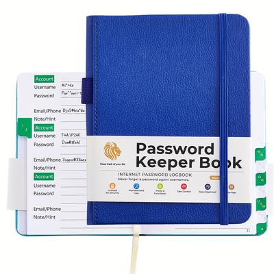 TEMU A6 Logbook With A-z Tabs, Internet Address , Mini Password Organizer For Seniors, Office, Home, Password Storage, Pen Included