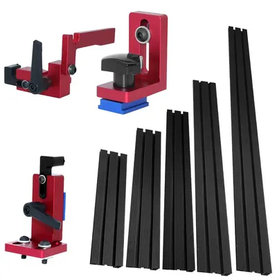 Aluminum Multi T-Track Fence Woodworking Miter Track Fence DIY T Slot Bandsaw Jig Miter Track Sliding Bracket 300mm 500mm 800mm