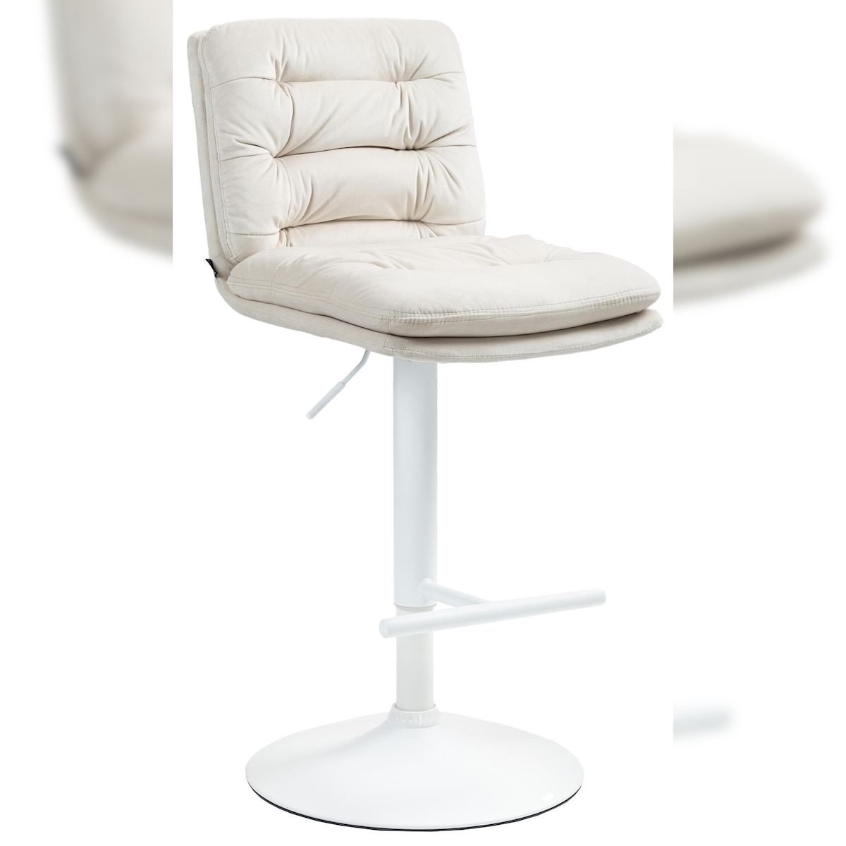 CLP Barhocker Damar Samt creme/weiß Image