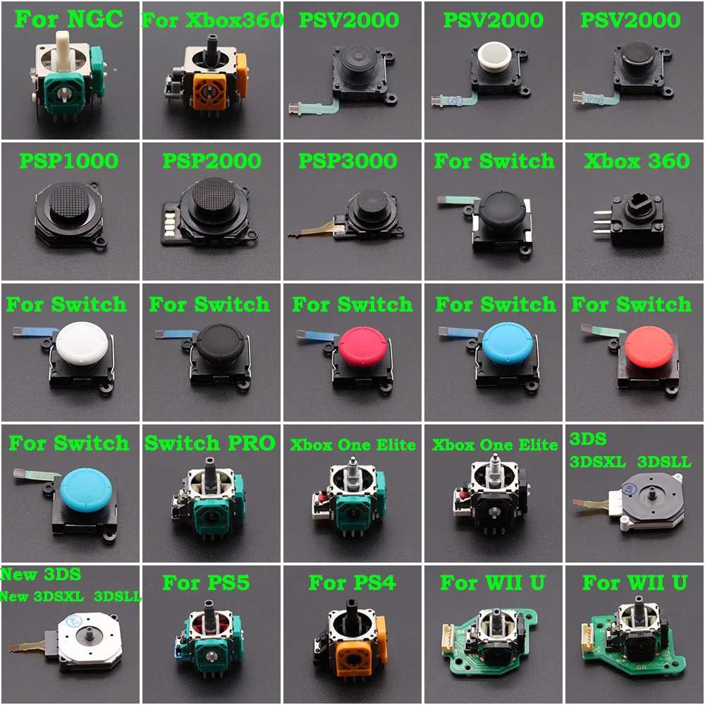 1pc 3d analoge Griffe Sticks Joystick Stick Modul Wippe für ps5/ngc/xbox360 Controller für Schalter/neue 3ds 3dsxl 3dsll Image
