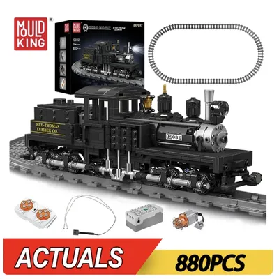 Neue 880pcs technische Fernbedienung Shay-Typ Dampfloko motive Baustein Montage Zug Ziegel Spielzeug Kinder Weihnachts geschenke Image