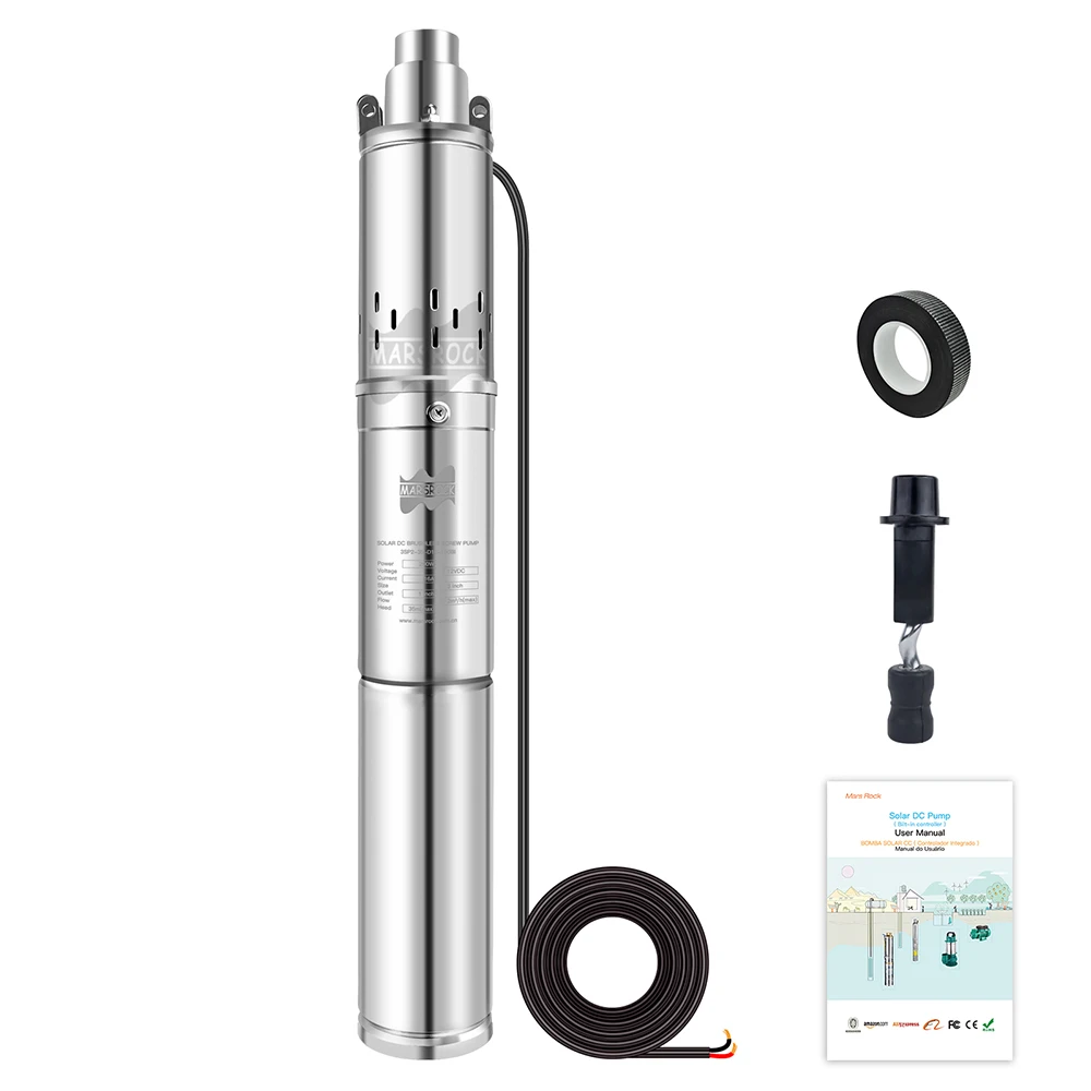 750 w12v w24v w48v w 48/60v Solar DC Tiefbrunnen pumpe Solar Tauch-Tiefbrunnen pumpen fluss selten 2000l Image
