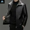 Leather Jacket Men's Winter Luxury Clothing Fur One-piece Thickened Biker Leather Jacket Men's