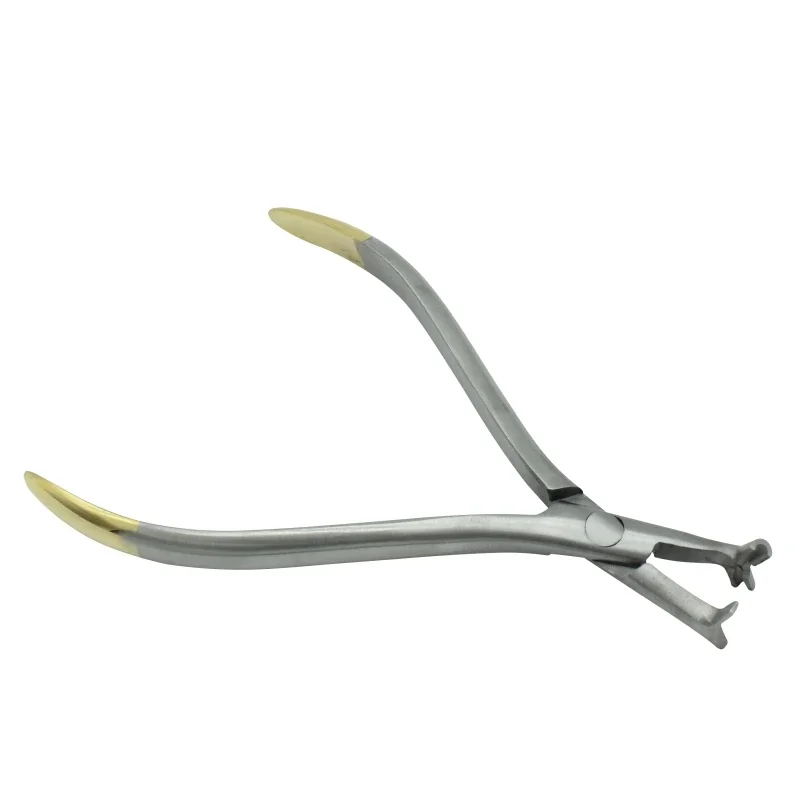 Dental Distal End Biege Zange Kieferorthopädische NiTi Arch Wire Bender Zange Zahnmedizin Archwire Cinch Zurück Zange Image