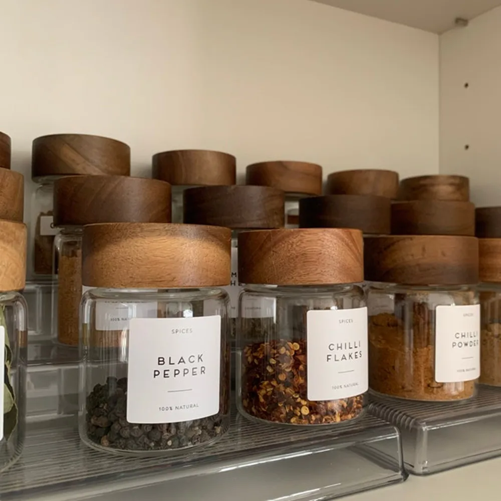Wasserfestes mattes Vinyl, personalisierte Speisekammer-Etiketten, Basic, HERBS und Gewürze, bedruckt, individuelle Etiketten Image