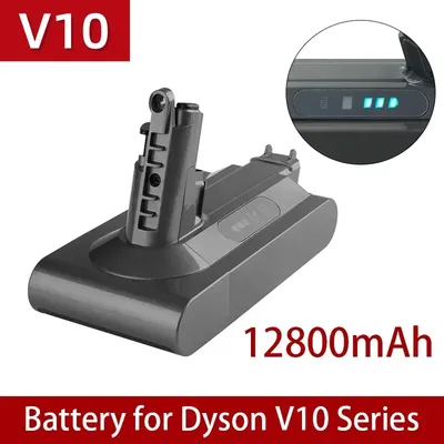 Batterie de replacement au Lithium 100%, 25.2V 12800mAh lpega pour aspirateur Dyson cyclone absolu SV12 V10 duveteux Image