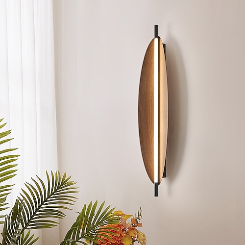LED-Innenwandleuchten 3-farbige Lichtquelle 40/60/80cm japanischer Wabi-Sabi-Stil personalisierte kreative Retro-Blätter mittelalterliches Schlafzimmer Arbeitszimmer 110-240V Image