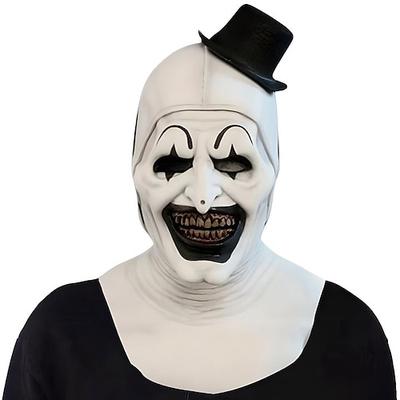 gruselige Halloween-Maske, realistische Horror-Clown-Halloween-Maske, gruselige Kostüme, Horror-lustiger Latex-Kopfschmuck, lustige Horror-Maske für Halloween-Maskenball-Partys Image