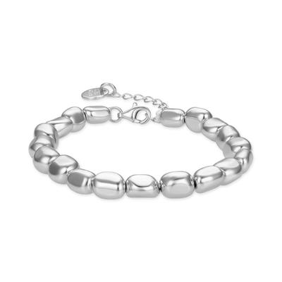 Luxenter 925 Sterling Silber Armreif mit rhodiniertem Hämatit - Caspil