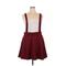 Midnight Hour Casual Dress: Burgundy Solid Dresses - New - Women