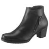 Ankleboots GABOR "Palma", Damen, Gr. 43, schwarz, Kalbsleder, unifarben, elegant, Schuhe, mit Zierreißverschluss an der Außenseite, G-Weite