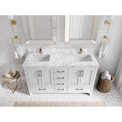 Willow Collections 60 in. W x 22 in. D Malibu Double Sink Bathroom Vanity with Countertop