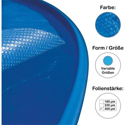 Solarplane, Solarfolie für Pool rund, Größe wählbar, 400 µm, Rand umsäumt 600 cm Image