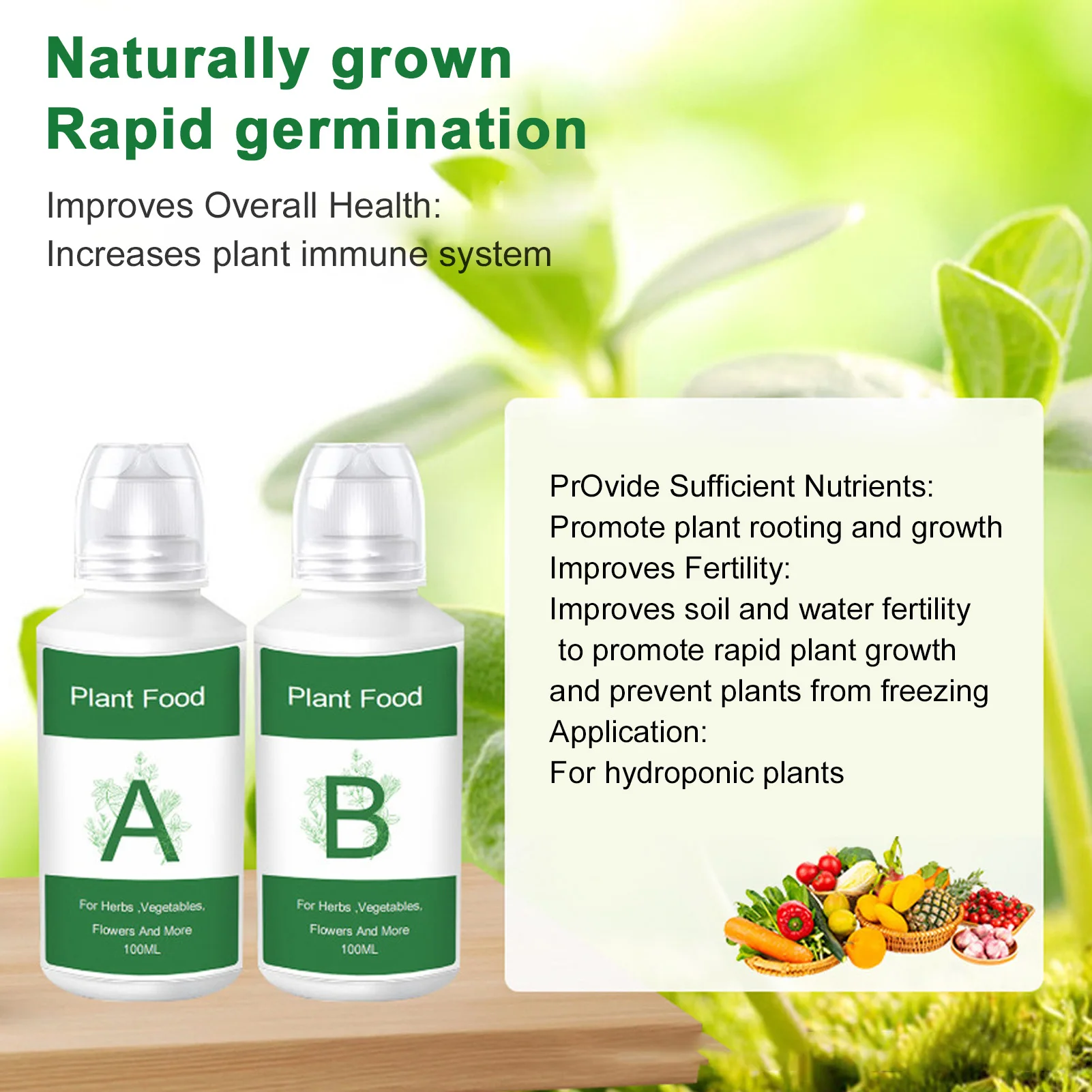 Pflanzen anbau Nährstoff 3 Set Hydro ponik Pflanzen futter Pflanzen anbau Hydro po nische Nährstoffe Zimmer pflanzen futter für Gemüse Obst Image