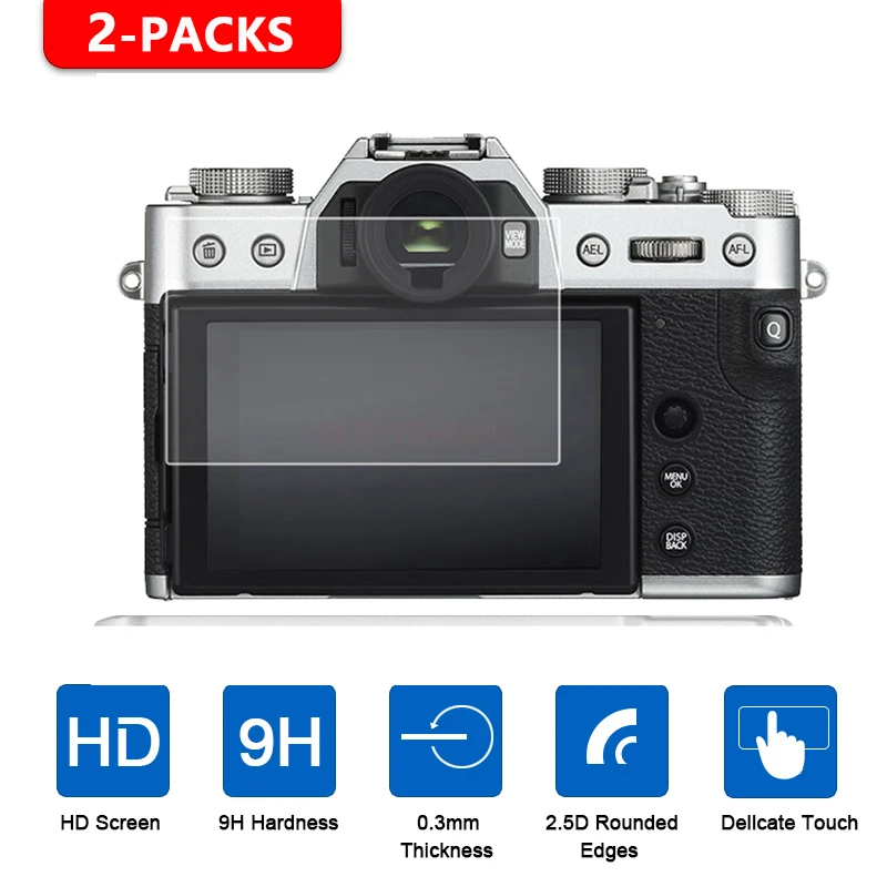 2PCS Gehärtetem Glas Für Fujifilm X-T5 XT5 Screen Protector X-T30 X-T20 X-T10 XT100 XF10 X-E3 A1 A2 XT4 X100V X70 X-H1 XA3 XA5 Image