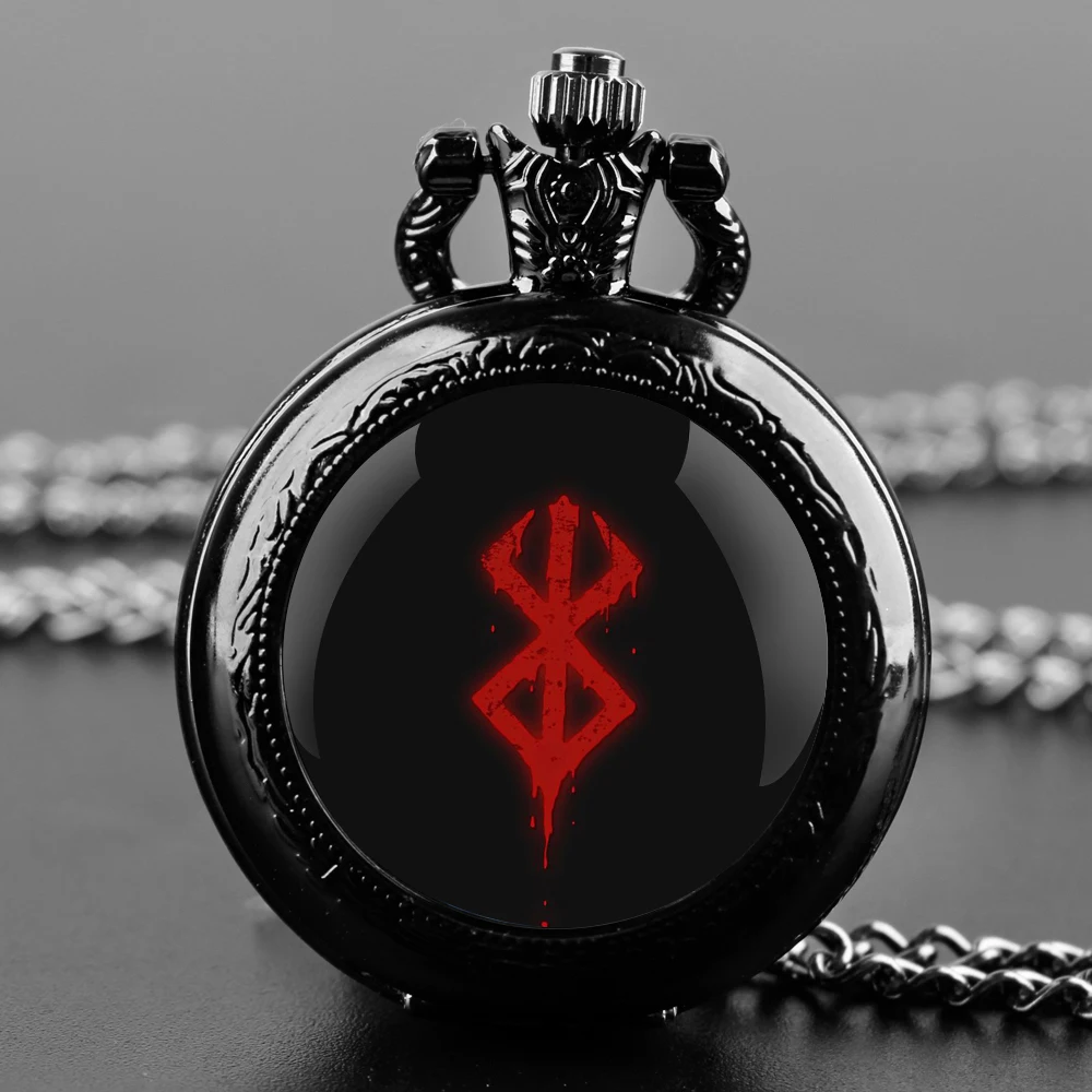 Berserk-Montre de Poche à Quartz au Design Cool pour Homme, Coffret Cadeau avec Cadran Chiffre Arabe, Durable, Cadeau Intemporel