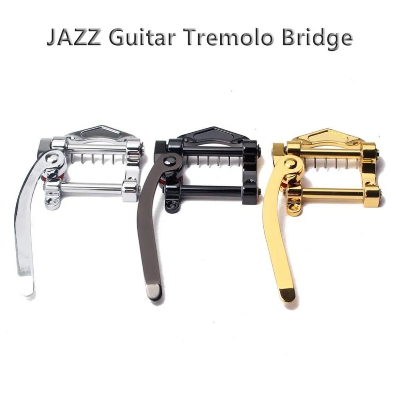 Jazz E-Gitarre Tremolo Bar Bridge Unit Vibrato Brücke Zinklegierung für Tele SG LP ETC ES335 Gitarrenteile Zubehör Image