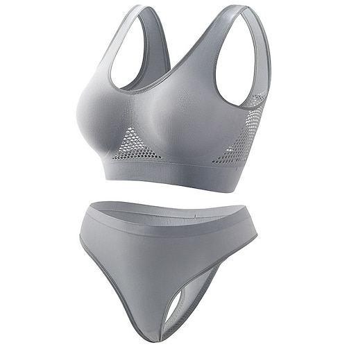 Damen Leichte Unterstützung Sport Bustier bh einstellen Rückenfrei BH-Oberteil Gefüttert Fitness Freizeit Sport Laufen Atmungsaktiv Leichtgewichtig Weich wasserblau Schwarz Weiß Einfarbig Image