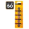 50 Piles Bouton CR2025 3V 150mAh Lithium Kodak