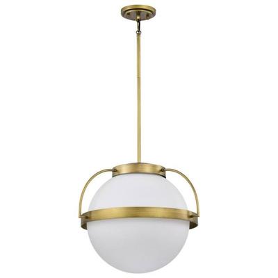 Nuvo Lighting 67785 - 1 Lamp Natural Brass Lakeshore Indoor Pendant Light Fixture (LAKESHORE 1 LT LARGE PENDANT (60-7785))