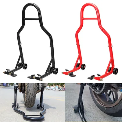 Motorcycle Black/Red Full Set Rear Wheel Support Stand Wheel Stand Auto Aheel Support Frame Tire