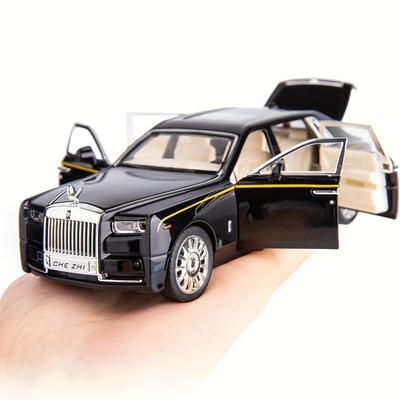 TEMU 1/32 Rolls- Phantom Model Car, Zinc Alloy Pull Back Toy Car With Sound And Light For Kids Boy Girl Gift (black) Christmas Gift