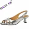 【EUNICE YUN】Brand Genuine Leather Medium Heels Pumps Shoes Woman Sexy Point Toe Office Dress Shoes