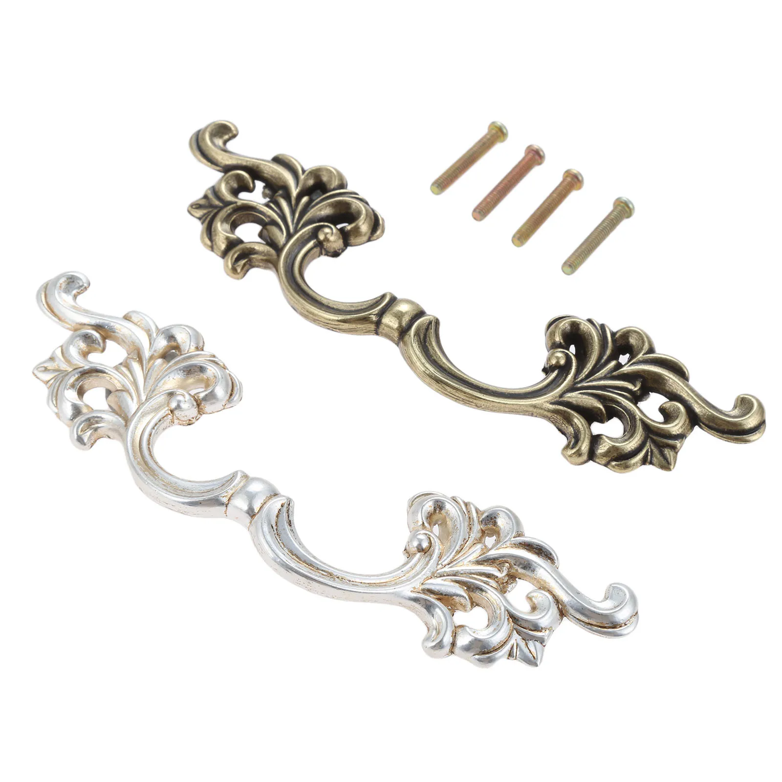 DRELD 85mm Antike Möbel Griff Küche Schränke Tür Pull Schublade Schrank Schrank Kommode Griff Pull Knöpfe Silber/Bronze