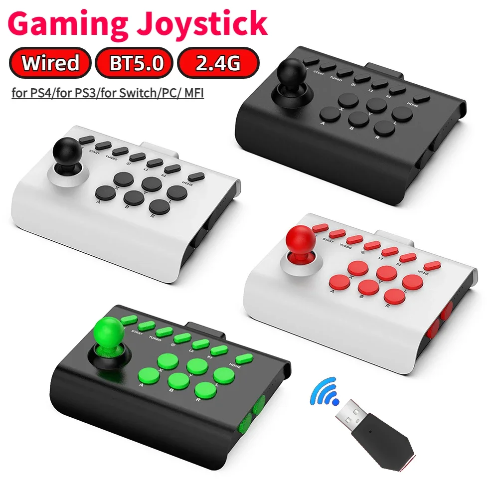 Tragbarer Joystick 3 Verbindungs modi Vintage Arcade-Konsole empfindliche präzise Unterstützung Turbo serielle Sendung für Switch/ps4/ps3