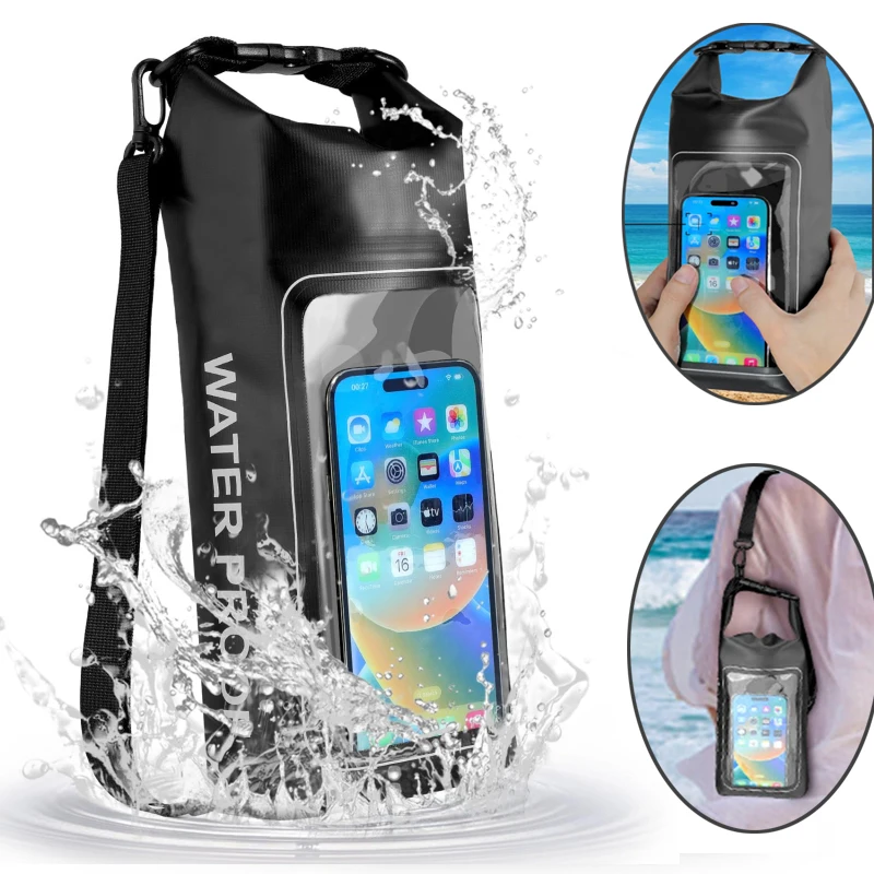 2l Packs ack Touchscreen wasserdichte Taschen zum Schwimmen Trekking Drifting Rafting Surfen Outdoor Sporttaschen Camping ausrüstung Image