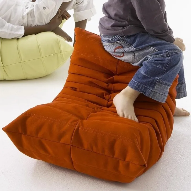 MOMO Caterpillar Sofa Einzelnes Kinder-Faulenzersofa Freizeit-Kindersofa zum Fernsehen und Lesen für Wohnzimmer und Schlafzimmer Image