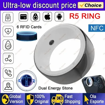New Smart Ring 6 RFID Cards 128 GB Wireless Disk Sharing Sport for GPS,ID,IC,NFC IOS Android WP