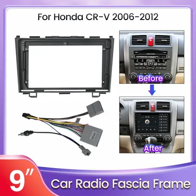9Inch Car Radio For Honda CRV CR-V 2007-2011 Fascia Panel Dash Kit Install Facia Console Bezel