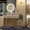Makeup mirror with light and table vanity set, 3 color lighting modes and touch screen, with bedside