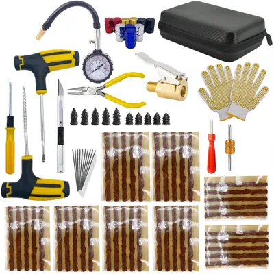 PWS Auto Tire Repair Kit Puncture Plug Tools Tyre Puncture Emergency for Universal Tire Strips