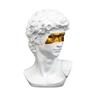 Statue David Masque Dore H15cm