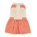 Gingham Dog Dress, Small, Orange, Orange / Cream