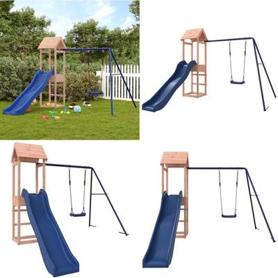 Vidaxl - Spielturm Massivholz Douglasie - Holzspielplatz - Kinderspielgeräte - Spielturm - Rutsche Image