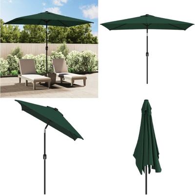 Vidaxl - Sonnenschirm 200x300 cm Grün Rechteckig - Gartenschirm - Sonnenschirm - Rechteckiger Image