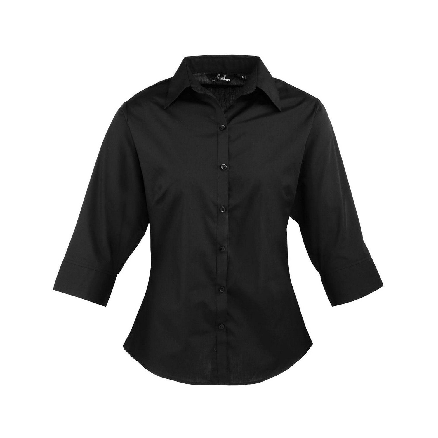 Premier - Hemd für Damen 3/4 Ärmel (Schwarz) Image