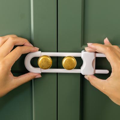 Sliding Cabinet Lock (White/Gray)