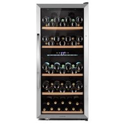 Klarstein Vinamour 66 Duo Weinkühlschrank 2 Zonen 204 L/79 Flaschen 5-18°C Touch Edelstahl