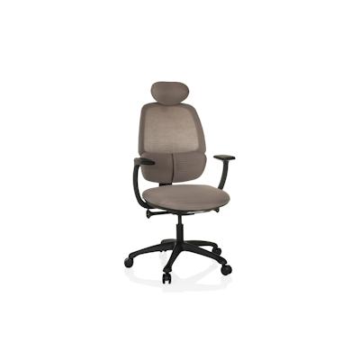Bürostuhl / Drehstuhl RI-COVER Netzstoff / Stoff grau hjh OFFICE Image